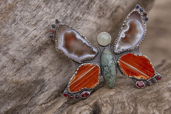 Кулон-брошь "Бабочка"