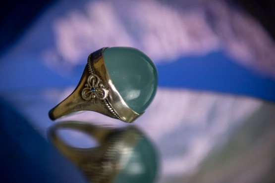 Big aquamorine ring
